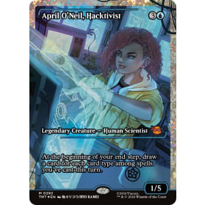 MTG ハクティビスト、エイプリル・オニール　フラクチャーfoil Foil】(227)□ショーケース□《ハクティビスト、エイプリル・オニール